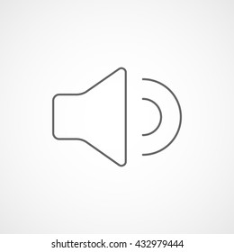 Speaker Volume Icon On White Background
