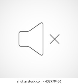 Speaker Volume Icon On White Background