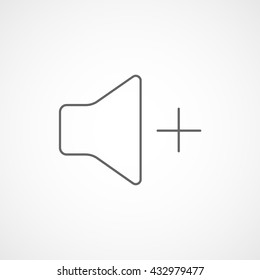 Speaker Volume Icon On White Background