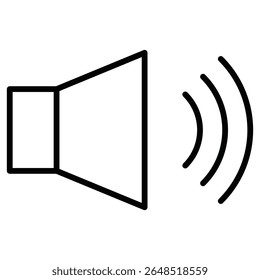 Ícone de volume do alto-falante Marca de logotipo isolada da estrutura de tópicos