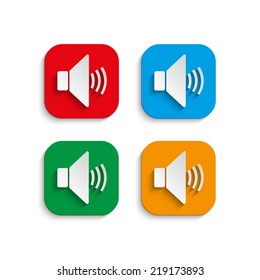 speaker volume icon with shadow