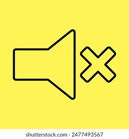 Vector de línea simple aislado sobre fondo amarillo. diseño moderno y moderno