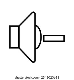 ícone de volume do alto-falante simples, vetor de linha isolado em