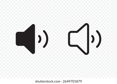 Ícone de volume do alto-falante com ondas de som . ícone do alto-falante. símbolo de som . eps 10