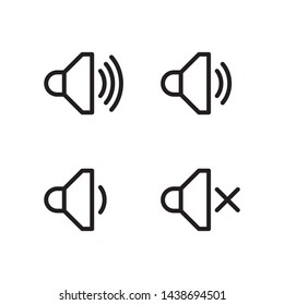 Speaker volume icon in trendy outline style design. Vector graphic illustration. Suitable for website design, logo, app, and ui. Editable vector stroke. EPS 10.