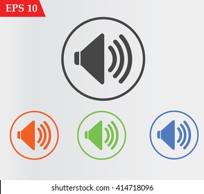 Speaker volume icon vector
