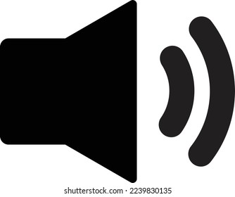 vector de icono de volumen de altavoz. Icono de volumen de altavoces de audio para aplicaciones y sitios web