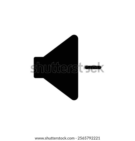 Speaker volume icon Vector flat thin line illustration