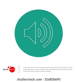 speaker volume icon, Vector Illustration, Flat pictogram icon