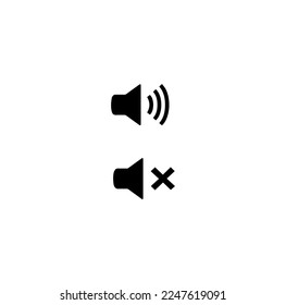 vector de icono de volumen de altavoz, aislado en fondo blanco