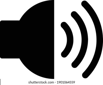 speaker volume illustration icon with a rounded rectangle