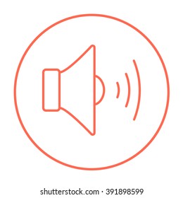 Speaker volume line icon.