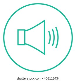 Speaker volume line icon.