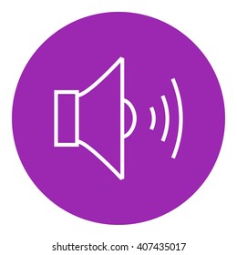 Speaker volume line icon.