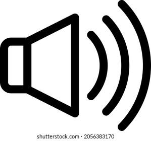 Speaker volume line icon, vector illustration