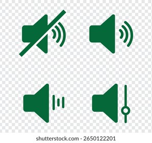 Speaker volume and mute icon in circle outline. Simple sound volume and audio mute mark symbol design illustration. Multimedia audio music, electronic devices, tapes, computer graphics. Editable icon
