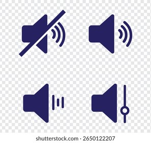 Speaker volume and mute icon in circle outline. Simple sound volume and audio mute mark symbol design illustration. Multimedia audio music, electronic devices, tapes, computer graphics. Editable icon