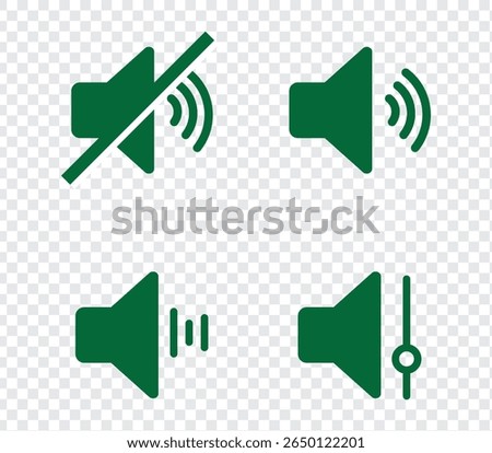 Speaker volume and mute icon in circle outline. Simple sound volume and audio mute mark symbol design illustration. Multimedia audio music, electronic devices, tapes, computer graphics. Editable icon