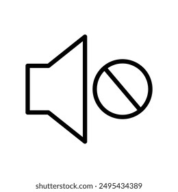 Speaker volume off icon vector sign