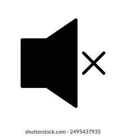 Speaker volume off icon vector sign