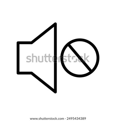 Speaker volume off icon vector sign