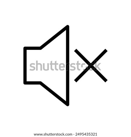 Speaker volume off icon vector sign