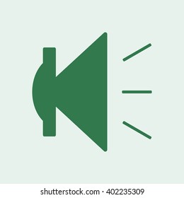 Speaker volume on line art icon for apps and websites