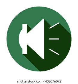  Speaker volume on line art icon for apps and websites