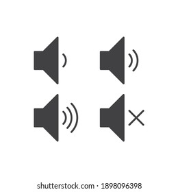 Speaker Volume Set. Vector Icon Template