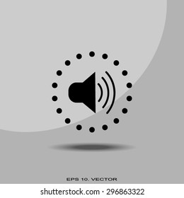Speaker volume sign icon