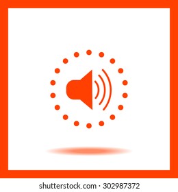 Speaker volume sign icon