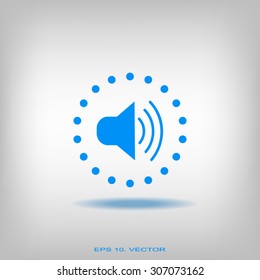 Speaker volume sign icon