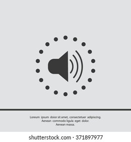Speaker volume sign icon