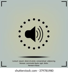 Speaker volume sign icon