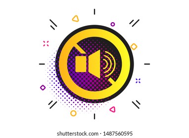 Speaker Volume Sign Icon Halftone Dots Stock Vector (Royalty Free ...