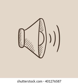 Speaker volume sketch icon.