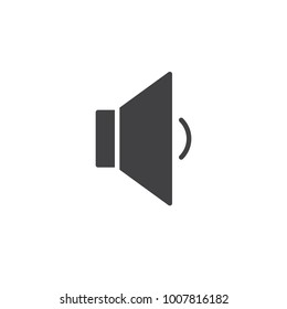 Speaker volume sound icon vector, filled flat sign, solid pictogram isolated on white. Megaphone symbol, logo illustration.