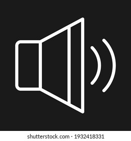 Lautsprecher, Lautstärke, Soundsymbol, Vektorbild. Kann auch für den Kundensupport und die Benutzeroberfläche verwendet werden. Geeignet für den Einsatz in Web-Apps, mobilen Apps und Printmedien.