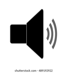 Speaker volume symbol icon on white. Vector illustration.