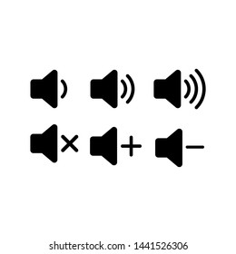 Ilustración de diseño de vectores de símbolos de volumen del altavoz