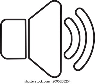 Speaker Volume Symbol Icon Vector Design Illustration.eps