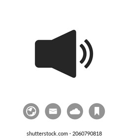 Speaker volume vector black simple icon