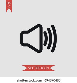 Speaker volume vector icon, illustration symbol