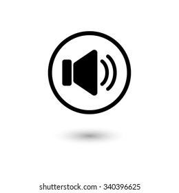 Speaker volume - vector icon with shadow