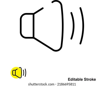 Speaker Volume Vector Line Icon