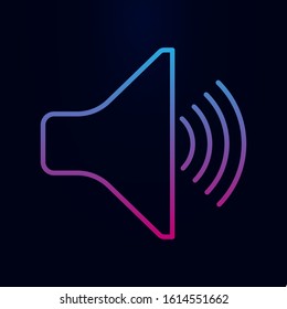 Speaker with wave nolan icon. Simple thin line, outline vector of web icons for ui and ux, website or mobile application