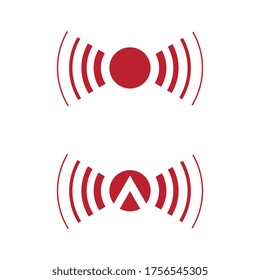 Speaker waves vector illustration design template