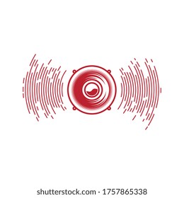 Speaker waves vector illustration design template