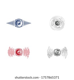 Speaker waves vector illustration design template