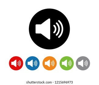 Speaker for web icon flat symbol vector